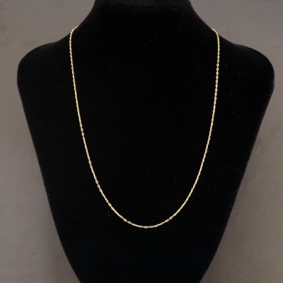 K24純金0.3ラディアントチェーンネックレス45cmスライドムーブ付き【配送不可地域：沖縄県】