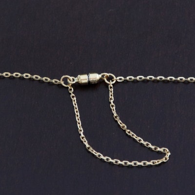 K18ダイヤモンドチェーンブレスレット【ダイヤ0.04ct・17cm】マグネット【配送不可地域：沖縄県】