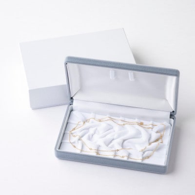 K18 ダイヤモンドステーションロングネックレス　Total 1ct 16pcs 全長80cm【配送不可地域：沖縄県】