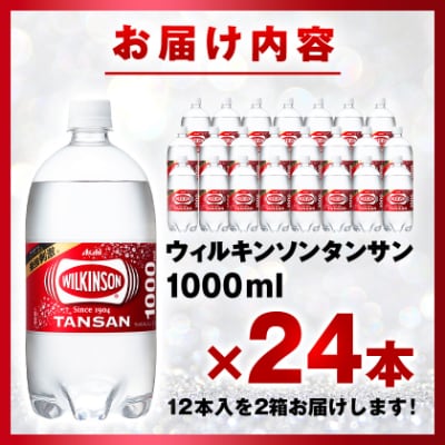 炭酸水 ウィルキンソン タンサン 1000ml 12本 2箱 アサヒ飲料 強炭酸水ペットボトル