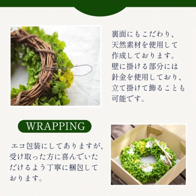 【発送月固定定期便】季節のリース!プリザーブドフラワーアレンジ 紫陽花 カーネーション全4回