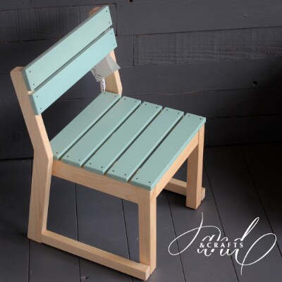 【＆CRAFTS】キッズスタッキングチェア -Blue-