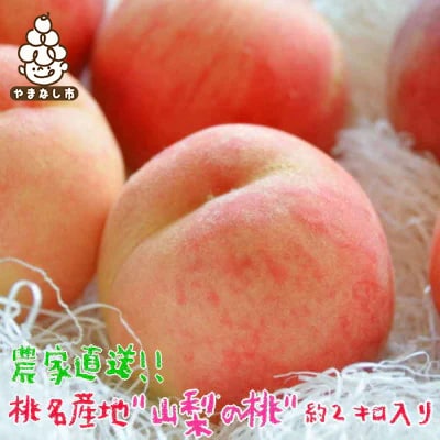 《2026年 先行予約》農家直送 桃名産地 山梨の桃 秀品 約2kg ふるさと納税【配送不可地域：離島・沖縄県】