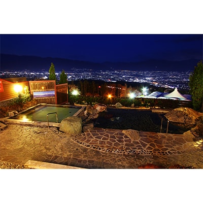 やまなしフルーツ温泉ぷくぷくの特別招待ペア券(レンタルタオルセット付)