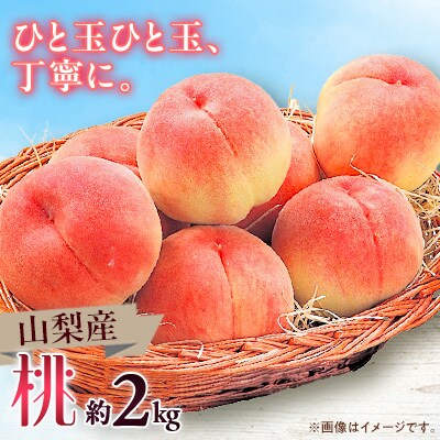 【2026年発送】山梨市産　桃　約2kg【配送不可地域：離島】