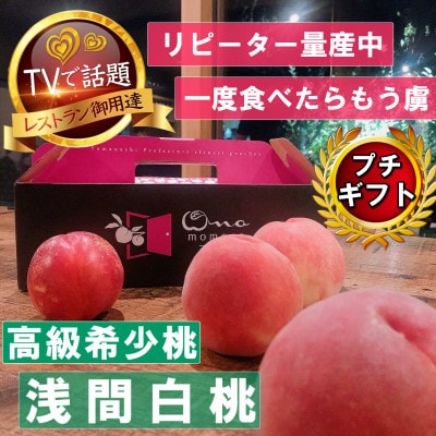 【市場にほぼ出回らない浅間白桃】人気品種指定ギフト5年連続TV出演話題ブランド2026年7月中旬発送【配送不可地域：離島・北海道・沖縄県・中国・四国・九州】