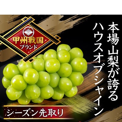 【本場山梨の旬を堪能】今、話題のハウスオブシャインマスカット全国に先駆け2026年6月中旬発送【配送不可地域：離島】