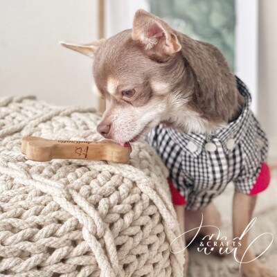 【＆CRAFTS】ドッグトイ-bone- S