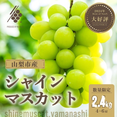 【先行受付2026年発送】 シャインマスカット 4～6房(計約2.4kg)【訳あり】【配送不可地域：離島・沖縄県】
