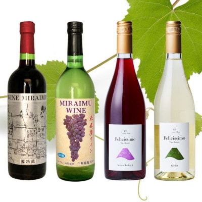 山梨市おすすめ赤白ロゼ4本セット(2)