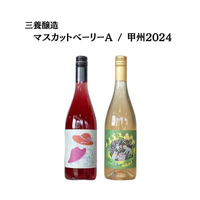 三養醸造厳選2種セット マスカットベーリーA/甲州2024 750ml×2本【配送不可地域：離島】