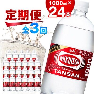 【毎月定期便】【3か月お届け】ウィルキンソン タンサン 1000ml【12本入】2箱 アサヒ全3回