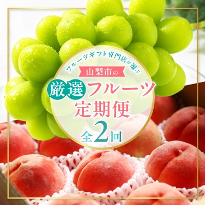 【発送月固定定期便】2026年先行受付　フルーツギフト専門店が選ぶ山梨市の厳選フルーツ定期便　全2回【配送不可地域：離島・沖縄県】