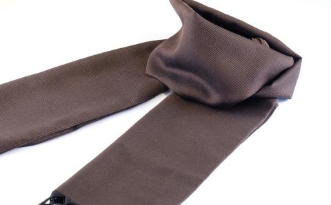 郡内織物　絹紡ストール(シルク100%) ブラウン
