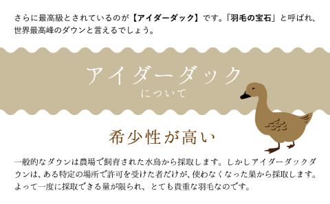 羽毛布団【シングル】アイルランド産アイダーダックダウン300g　高級生地使用 【S-45】