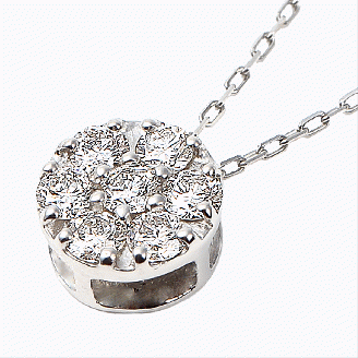 フラワーダイヤ ペンダント 即納 ネックレス ダイヤモンド ジュエリー アクセサリー 鑑別書付 ジュエリーケース付 p5934DI-P2