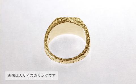 K18 手彫りシグネットリング (大)