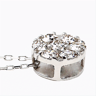 フラワーダイヤ ペンダント 即納 ネックレス ダイヤモンド ジュエリー アクセサリー 鑑別書付 ジュエリーケース付 p5934DI-P2