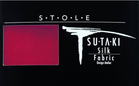 郡内織物　絹紡ストール　パープル　(シルク 100％)