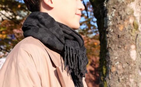 郡内織物　迷彩マフラー(ウール100%)