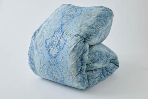 羽毛布団 二層式 シングル マザーグースダウン 95％ 1.2kg ポーランド産 100番手サテン (リシェス ブルー) 本掛け / 川村羽毛 / 山梨県 韮崎市 [20743601] 羽毛 布団 羽毛ふとん