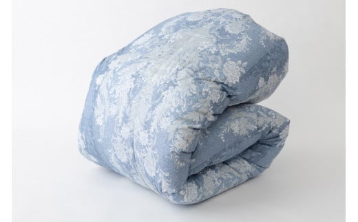 羽毛布団 シングル ホワイト グース ダウン 93％1.3kg ポーランド産 80番手サテン (アリーチェブルー) 本掛け [川村羽毛 山梨県 韮崎市 20742125] 羽毛 布団 羽毛ふとん