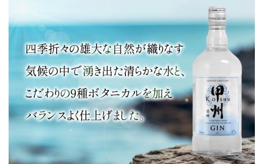 甲州韮崎 ジン 700ml×2本 [マツムラ酒販 山梨県 韮崎市 20742608] 酒 お酒 スピリッツ 蒸留酒 クラフトジン 国産 カクテル JIN ソーダ割り