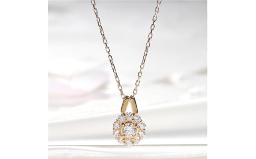 ネックレス K18YG イエローゴールド ダイヤモンド 0.35ct 【f218-k18yg】 [オーダーメイドジュエリーメイ 山梨県 韮崎市 20742934] ペンダント ジュエリー アクセサリー ダイヤ K18 18金 宝石
