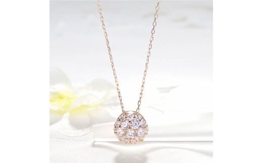 ネックレス K18YG イエローゴールド ダイヤモンド 1.0ct パヴェ ドーム型 ペンダント【f025-k18yg】 [株式会社オーダーメイドジュエリーメイ 山梨県 韮崎市 20742951] アクセサリー ジュエリー アクセ