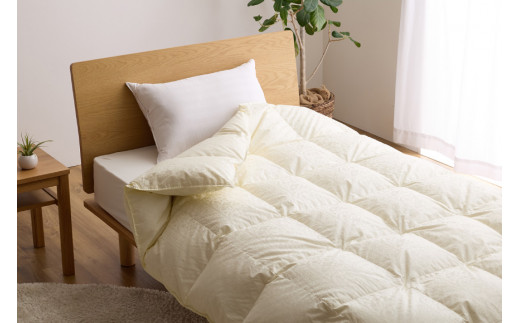 【冬用】アイダーダウン 羽毛布団 本掛け シングル アイダーダック ダウン98％ アイスランド産 ジャカードサテン 日本製 綿100％ ジャガード [川村羽毛 山梨県 韮崎市 20743073] 布団 ふとん 羽毛ふとん 寝具