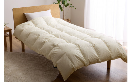 【中厚】アイダーダウン 羽毛布団 合掛け シングル アイダーダック ダウン98％ アイスランド産 ジャカードサテン 日本製 綿100％ ジャガード [川村羽毛 山梨県 韮崎市 20743074] 布団 ふとん 羽毛ふとん 寝具