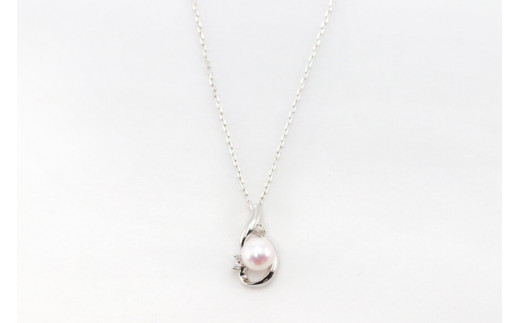ペンダント K18WG アコヤパール ダイヤ Islauth47 [Islauth 山梨県 韮崎市 20743201] アクセサリー ネックレス ジュエリー ダイヤ シンプル おしゃれ プレゼント ギフト 贈りもの 贈答