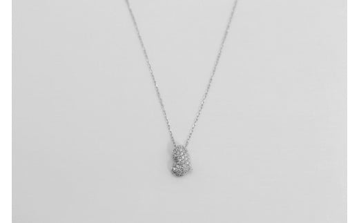 Pt900 メレーダイヤ 27個 0.15ct ハート型 ペンダントネック slauth7 [Islauth 山梨県 韮崎市 20743428] アクセサリー ネックレス ジュエリー ダイヤ シンプル おしゃれ ハート プレゼント ギフト 贈りもの 贈答