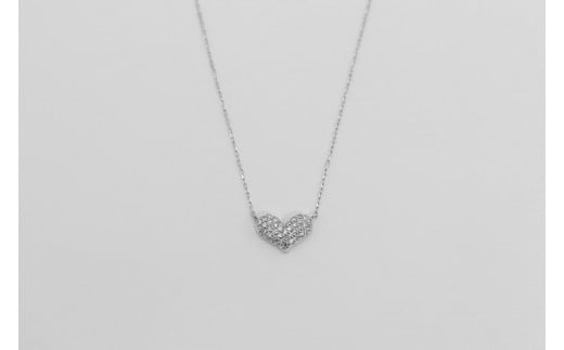 Pt900 メレーダイヤ 37個 0.19ct ハート型 ペンダントネック Islauth9 [Islauth 山梨県 韮崎市 20743429] アクセサリー ネックレス ジュエリー ダイヤ シンプル おしゃれ ハート プレゼント ギフト 贈りもの 贈答