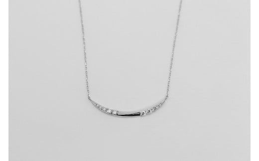 62-13.Pt900 ダイヤ 10個のグラジュエーションヘッド Islauth13 [Islauth 山梨県 韮崎市 20743435] アクセサリー ネックレス ジュエリー ダイヤ シンプル おしゃれ プレゼント ギフト 贈りもの 贈答