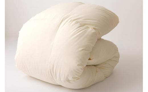 【春秋用】羽毛布団 中厚 合掛け ダブル マザーグースダウン 95％ ポーランド産 1.1kg 100×140番手サテン グランミュゼ [川村羽毛 山梨県 韮崎市 20743647] 布団 日本製