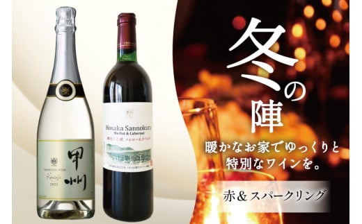 ワイン 赤 スパークリング おまかせ マルスワイン2本セット ～冬の陣～ / 本坊酒造 マルス穂坂ワイナリー / 山梨県 韮崎市 [20742335] 赤ワイン スパークリングワイン 長期熟成