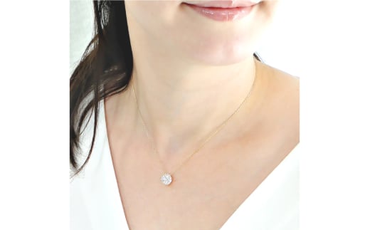 ネックレス K18YG イエローゴールド ダイヤモンド 1.0ct パヴェ ドーム型 ペンダント【f025-k18yg】 [株式会社オーダーメイドジュエリーメイ 山梨県 韮崎市 20742951] アクセサリー ジュエリー アクセ