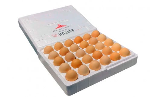 【6回 定期便 】こだわり卵 穂坂のももたま 30個×6回 総計180個 [ハイチック 山梨県 韮崎市 20743399] 卵 たまご エコパック ももいろ ピンク かわいい