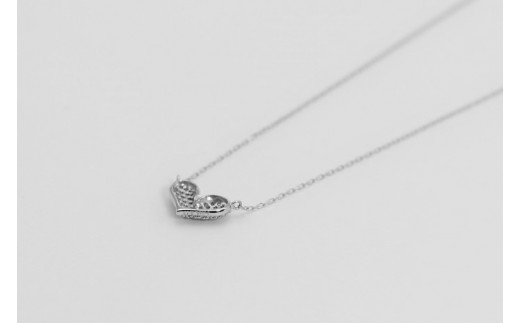 Pt900 メレーダイヤ 37個 0.19ct ハート型 ペンダントネック Islauth9 [Islauth 山梨県 韮崎市 20743429] アクセサリー ネックレス ジュエリー ダイヤ シンプル おしゃれ ハート プレゼント ギフト 贈りもの 贈答