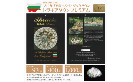 羽毛布団 シングル ホワイト ダック ダウン 93％1.3kg ブルガリア産 80番手サテン (アリーチェブルー) 本掛け / 川村羽毛 / 山梨県 韮崎市 [20743608] 羽毛 布団 羽毛ふとん 本掛け布団