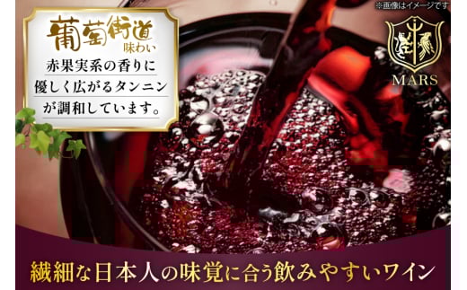 ワイン 葡萄街道360ml 赤 6本セット（360ml×6本） [本坊酒造株式会社マルス穂坂ワイナリー 山梨県 韮崎市 20743928] 赤ワイン Wine わいん お酒 酒 ミディアムボディ セット 晩酌