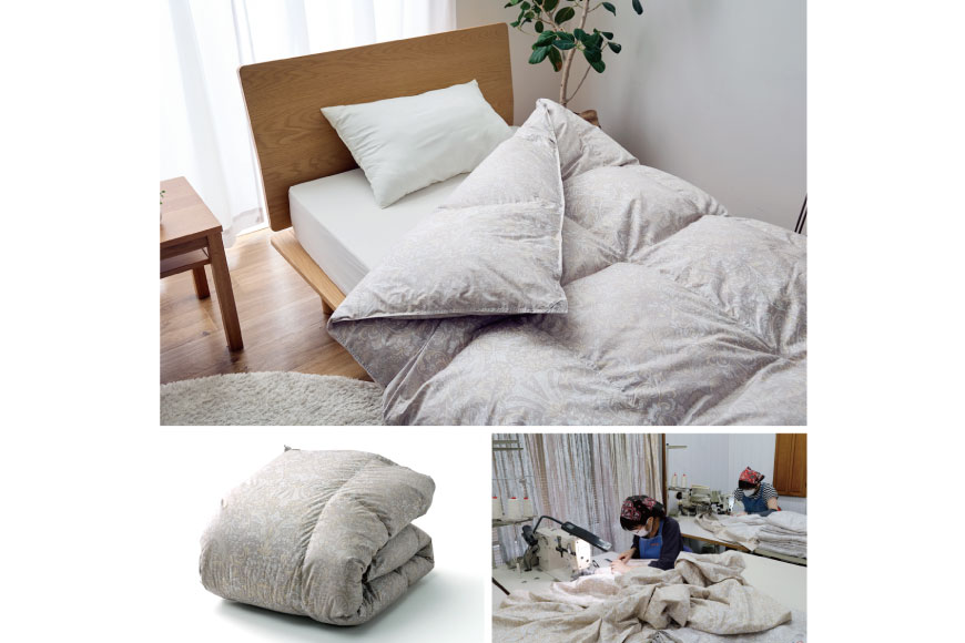 【中厚】高級 軽量 高品質 羽毛布団 ダブル 合掛け 羽毛 布団 Animex プレミアムハンドセレクト ポーランド産 マザーグースダウン98％ 1.1kg 掛け布団 春用 秋用 シルバーグレー 柄 稀少 ダウンケット 合掛け布団 ダウンかけ布団 日本製 綿100％ ふとん 羽毛ふとん 寝具 手選別 [川村羽毛 山梨県 韮崎市 20742887]