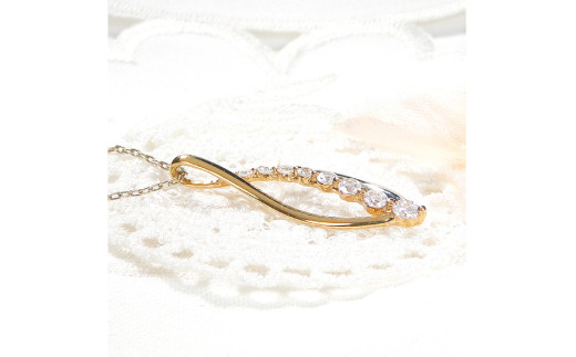 ネックレス PT900 K18YG コンビ【0.33ct】 ダイヤモンド イエローゴールド プラチナ リーフ ペンダント 葉 雫 ドロップ レディース 【f263-ygpt】 [株式会社オーダーメイドジュエリーメイ 山梨県 韮崎市 20742671] アクセサリー アクセ ジュエリー ダイヤ レディース