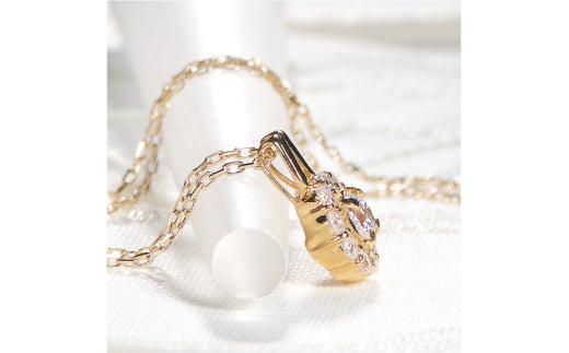 ネックレス K18YG イエローゴールド ダイヤモンド 0.35ct 【f218-k18yg】 [オーダーメイドジュエリーメイ 山梨県 韮崎市 20742934] ペンダント ジュエリー アクセサリー ダイヤ K18 18金 宝石