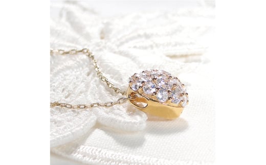 ネックレス K18YG イエローゴールド ダイヤモンド 1.0ct パヴェ ドーム型 ペンダント【f025-k18yg】 [株式会社オーダーメイドジュエリーメイ 山梨県 韮崎市 20742951] アクセサリー ジュエリー アクセ