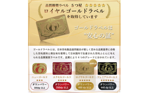 羽毛布団 掛け布団 ホワイトダックダウン93％ 【ダブル】 1.7kg ブルガリア産 60番手サテン 赤系 [川村羽毛 山梨県 韮崎市 20743241] 布団 ふとん 羽毛 羽毛掛け布団 寝具 ロイヤルゴールド 400dp 収納袋付 日本製 国産 抗菌 防臭