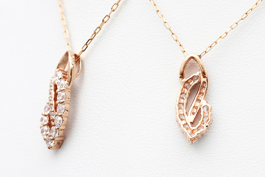 ネックレス K18PG ピンクゴールド ダイヤモンド 0.38ct 【f134-d-k18pg】 [オーダーメイドジュエリーメイ 山梨県 韮崎市 20745081] ジュエリーアクセサリー レディース ペンダント