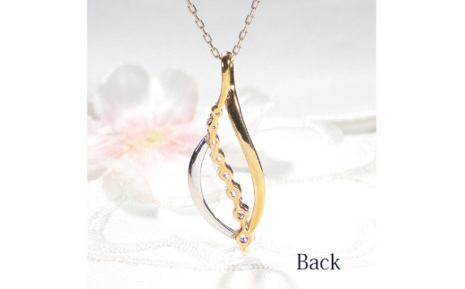 ネックレス PT900 K18YG コンビ【0.33ct】 ダイヤモンド イエローゴールド プラチナ リーフ ペンダント 葉 雫 ドロップ レディース 【f263-ygpt】 [株式会社オーダーメイドジュエリーメイ 山梨県 韮崎市 20742671] アクセサリー アクセ ジュエリー ダイヤ レディース