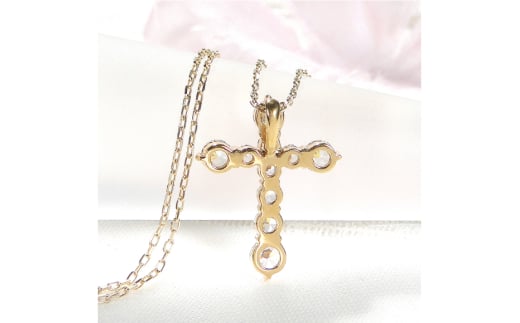 ネックレス K18YG イエローゴールド ダイヤモンド 1.0ct クロス 十字架 1カラット テンダイヤ ペンダント【f020-k18yg】 [株式会社オーダーメイドジュエリーメイ 山梨県 韮崎市 20742954] アクセサリー ジュエリー アクセ